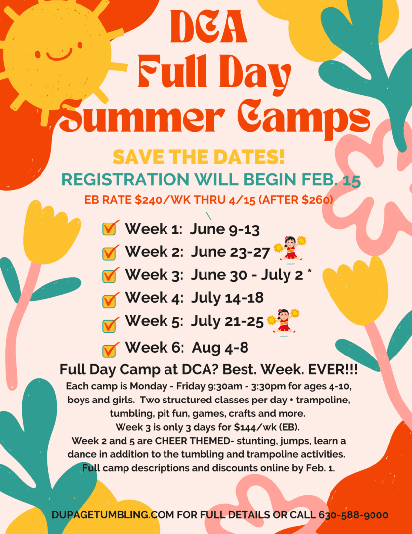 DCA summer camps: registration begins Feb 15